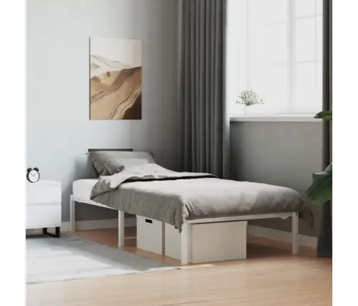 Gultas Rāmis, Balts Metāls, 90X190 Cm Vidaxl