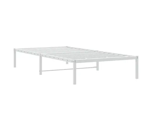 Metallist Voodiraam, Valge, 100 X 200 Cm