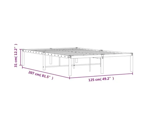 Gultas Rāmis, Balts Metāls, 120X200 Cm Vidaxl