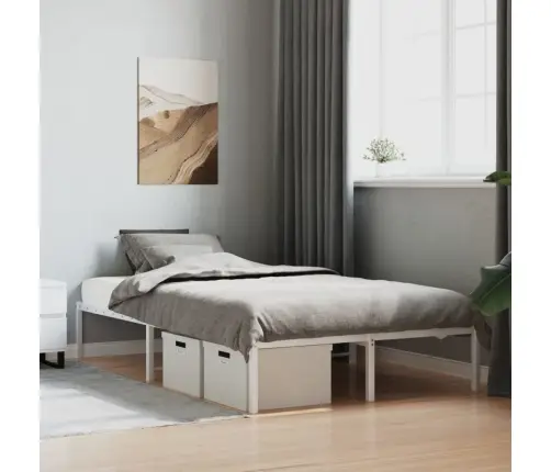 Gultas Rāmis, Balts Metāls, 120X200 Cm Vidaxl