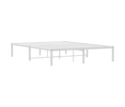 Metallist Voodiraam, Valge, 140X200 Cm