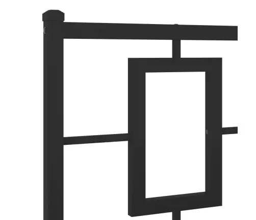 Metallist Voodiraam Peatsiga, Must, 120 X 200 Cm