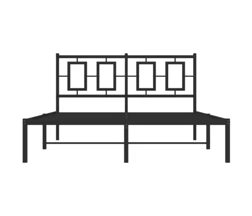 Metallist Voodiraam Peatsiga, Must, 140X190 Cm