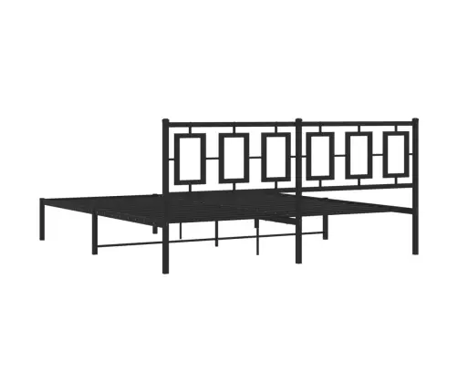 Metallist Voodiraam Peatsiga, Must, 183X213 Cm