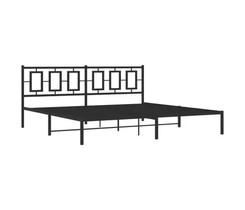 Metallist Voodiraam Peatsiga, Must, 193X203 Cm