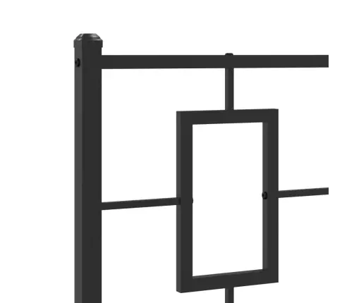 Lovos Rėmas Su Galvūgaliu/Kojūgaliu, Juodas, 75X190cm Metalas