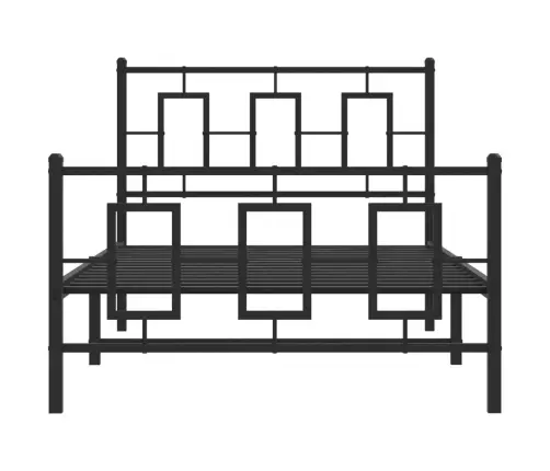 Lovos Rėmas Su Galvūgaliu/Kojūgaliu, Juodas, 100X190cm Metalas