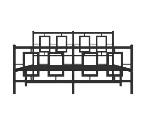 Lovos Rėmas Su Galvūgaliu/Kojūgaliu, Juodas, 135X190cm Metalas