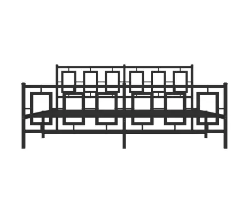 Lovos Rėmas Su Galvūgaliu/Kojūgaliu, Juodas, 183X213cm Metalas