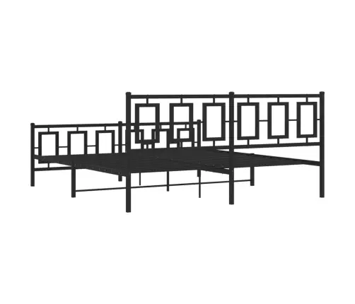 Lovos Rėmas Su Galvūgaliu/Kojūgaliu, Juodas, 183X213cm Metalas