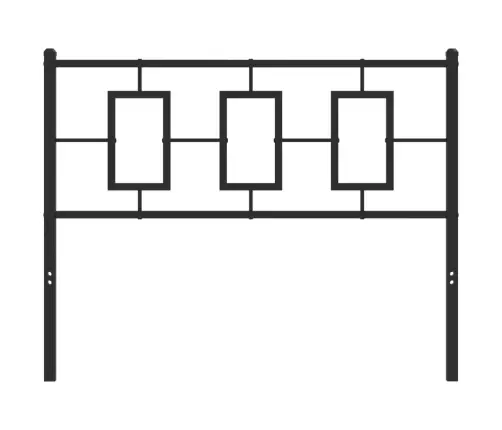 Gultas Galvgalis, Metāls, Melns, 107 Cm Vidaxl