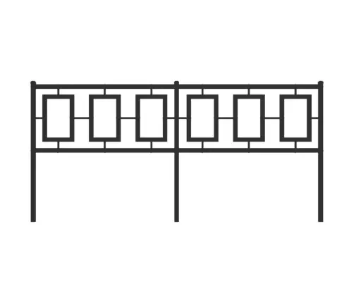 Gultas Galvgalis, Metāls, Melns, 180 Cm Vidaxl