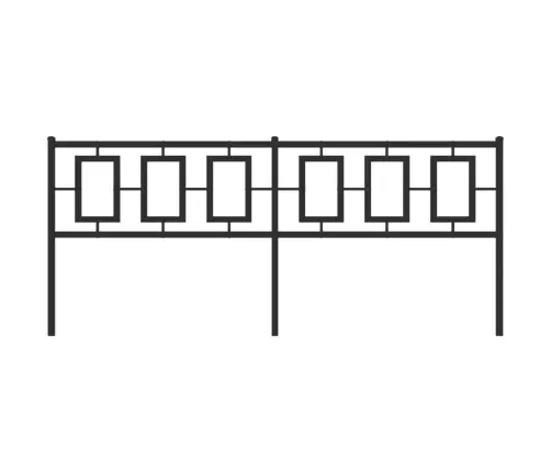Gultas Galvgalis, Metāls, Melns, 200 Cm Vidaxl
