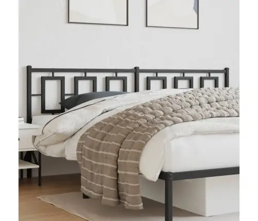 Gultas Galvgalis, Metāls, Melns, 200 Cm Vidaxl