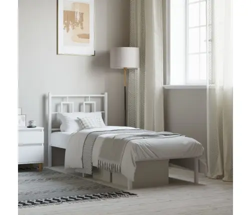 Lovos Rėmas Be Čiužinio, Baltas, 75X190cm Metalas