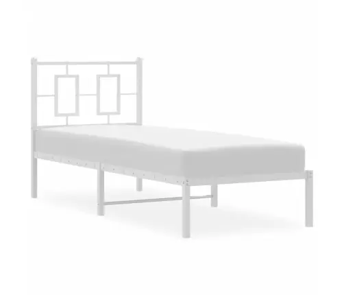 Gultas Rāmis Ar Galvgali, Balts Metāls, 80X200 Cm Vidaxl