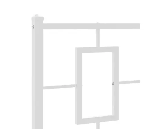 Gultas Rāmis Ar Galvgali, Balts Metāls, 80X200 Cm Vidaxl