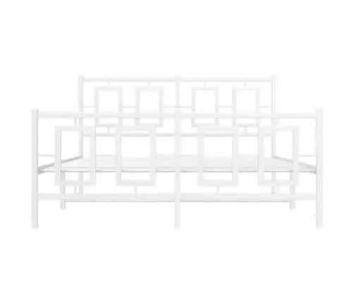Lovos Rėmas Su Galvūgaliu/Kojūgaliu, Baltas, 135X190cm Metalas
