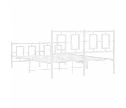 Lovos Rėmas Su Galvūgaliu/Kojūgaliu, Baltas, 135X190cm Metalas