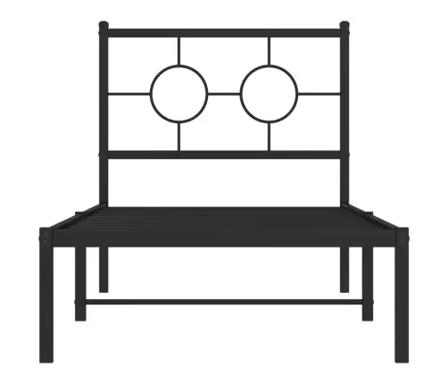 Metallist Voodiraam Peatsiga, Must, 75X190 Cm