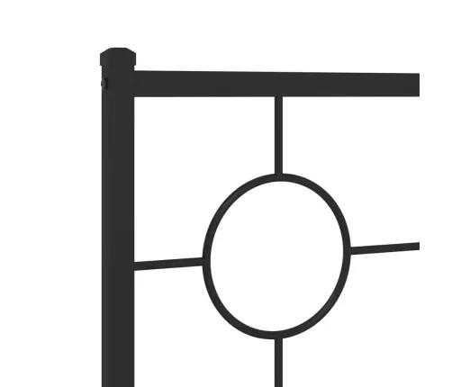 Gultas Rāmis Ar Galvgali, Melns Metāls, 90X190 Cm Vidaxl