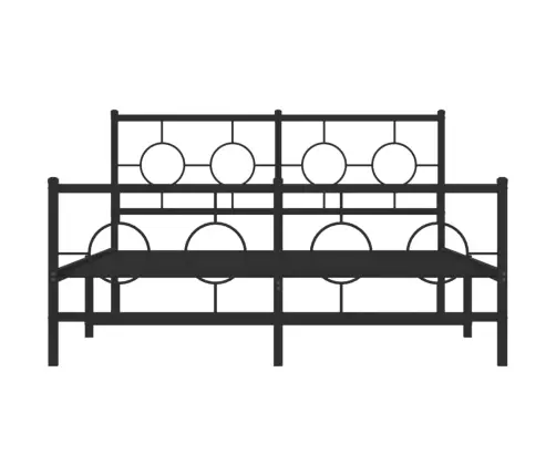 Lovos Rėmas Su Galvūgaliu/Kojūgaliu, Juodas, 140X190cm Metalas