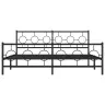 Gultas Rāmis Ar Galvgali Un Kājgali, Melns Metāls, 183X213 Cm Vidaxl