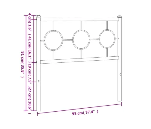Metalinis Galvūgalis, Juodos Spalvos, 90Cm