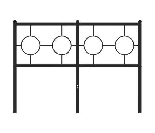 Gultas Galvgalis, Metāls, Melns, 120 Cm Vidaxl