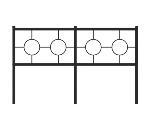 Gultas Galvgalis, Metāls, Melns, 135 Cm Vidaxl