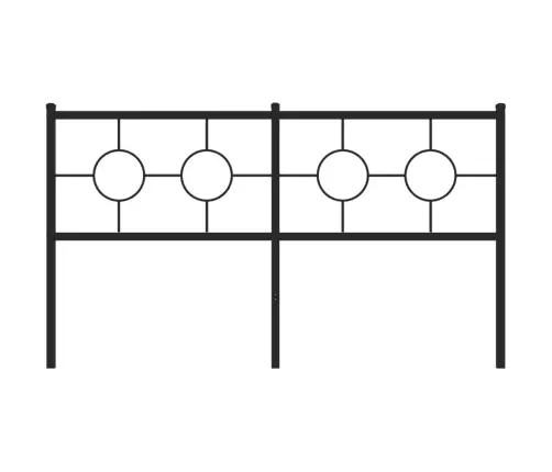 Gultas Galvgalis, Metāls, Melns, 150 Cm Vidaxl Gultas Galvgalis, Metāls, Melns, 150 Cm Vidaxl