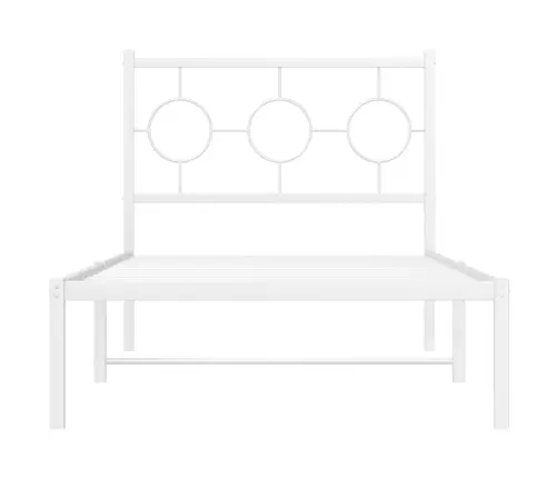 Gultas Rāmis Ar Galvgali, Balts Metāls, 90X200 Cm Vidaxl Gultas Rāmis Ar Galvgali, Balts Metāls, 90X200 Cm Vidaxl