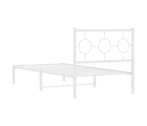 Gultas Rāmis Ar Galvgali, Balts Metāls, 90X200 Cm Vidaxl Gultas Rāmis Ar Galvgali, Balts Metāls, 90X200 Cm Vidaxl