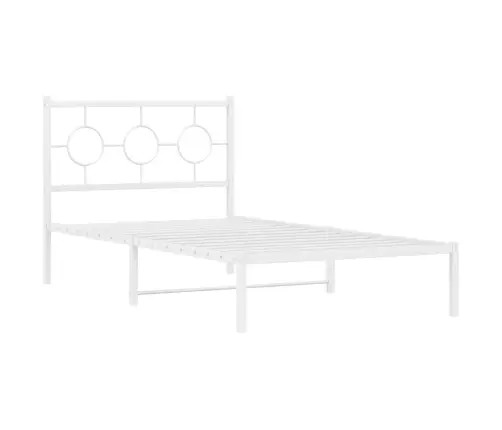 Gultas Rāmis Ar Galvgali, Balts Metāls, 100X200 Cm Vidaxl Gultas Rāmis Ar Galvgali, Balts Metāls, 100X200 Cm Vidaxl