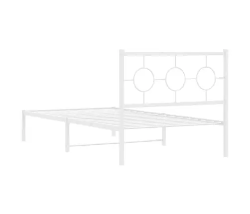 Gultas Rāmis Ar Galvgali, Balts Metāls, 100X200 Cm Vidaxl Gultas Rāmis Ar Galvgali, Balts Metāls, 100X200 Cm Vidaxl