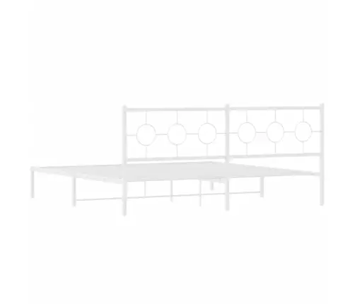 Metalinis Lovos Rėmas Su Galvūgaliu, Baltos Spalvos, 200X200Cm