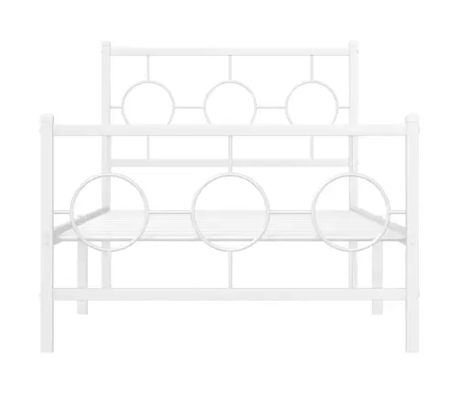 Lovos Rėmas Su Galvūgaliu/Kojūgaliu, Baltas, 90X190cm Metalas