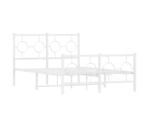 Lovos Rėmas Su Galvūgaliu/Kojūgaliu, Baltas, 120X200cm Metalas