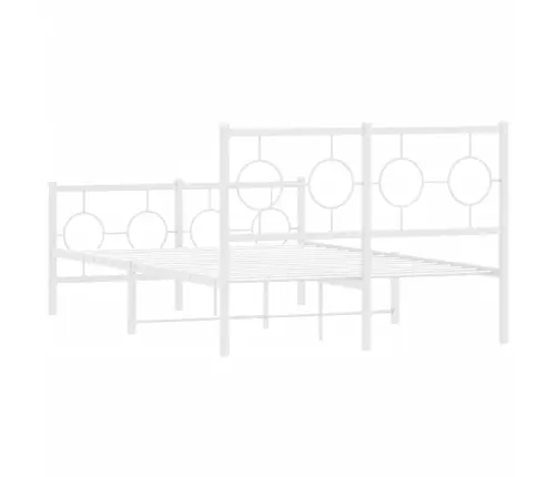 Lovos Rėmas Su Galvūgaliu/Kojūgaliu, Baltas, 120X200cm Metalas