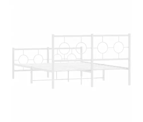 Lovos Rėmas Su Galvūgaliu/Kojūgaliu, Baltas, 135X190cm Metalas