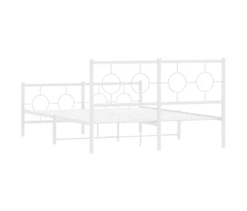 Lovos Rėmas Su Galvūgaliu/Kojūgaliu, Baltas, 140X200cm Metalas