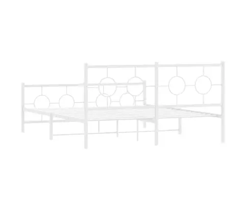 Lovos Rėmas Su Galvūgaliu/Kojūgaliu, Baltas, 150X200cm Metalas