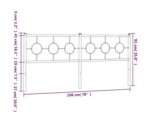 Metalinis Galvūgalis, Baltos Spalvos, 193Cm Metalinis Galvūgalis, Baltos Spalvos, 193Cm