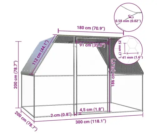 Narvas Viščiukams, Sidabrinis Ir Pilkas, 3X2X2M, Plienas