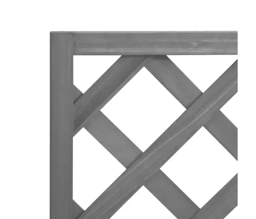 Puķu Kaste Ar Špaleru, Pelēka, Egles Masīvkoks Vidaxl