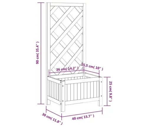 Puķu Kaste Ar Špaleru, Pelēka, Egles Masīvkoks Vidaxl
