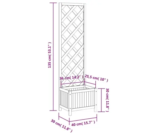 Võrega Taimekast, Must, Nulupuit