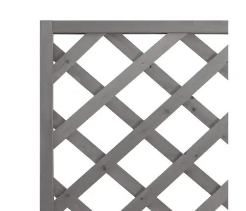 Puķu Kaste Ar Špaleru, Pelēka, Egles Masīvkoks Vidaxl