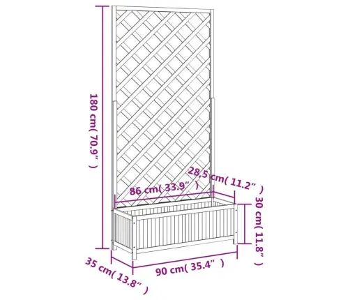 Võrega Taimekast, Must, Nulupuit