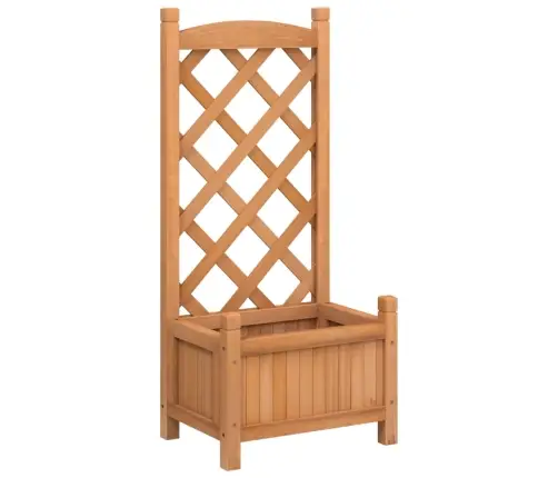 Puķu Kaste Ar Špaleru, Brūna, Egles Masīvkoks Vidaxl